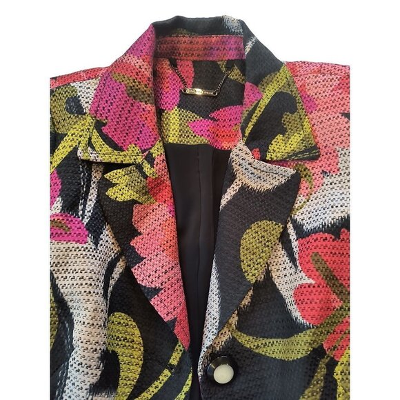 Trina Turk Floral-Print Mid-Length Jacket Women's Size 2 Like New condition - Picture 6 of 16